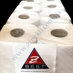 Туалетная бумага-ЭКО 8рул/50м d=12.5cм 1сл. Z-BEST белая-рецикли