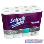 Туалетная бумага SELPAK Extra 2cл/отр 22,3м 24 рул целл. белая с