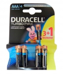 DURACELL TurboMax AAА батарейки алк. 1.5V LR03 3шт+1 б/к Бельгия