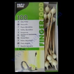 Шпажки черные и белые шарики 10см 100шт бамбук