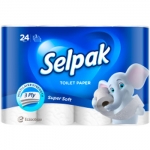 Туалетная бумага SELPAK Pro. Premium 3сл/150отр,18,6м 24рул. цел