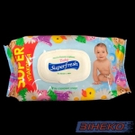 Салфетки влажные для детей и мам Super FRESH 120шт с клапаном